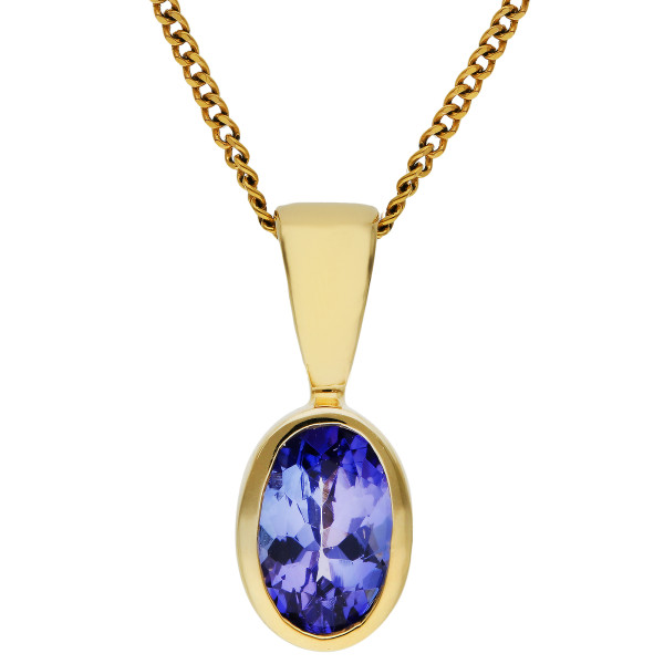 9ct Yellow Gold 0.50ct Tanzanite Pendant 