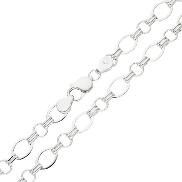Sterling Silver 9mm Handmade Oval Link Chain