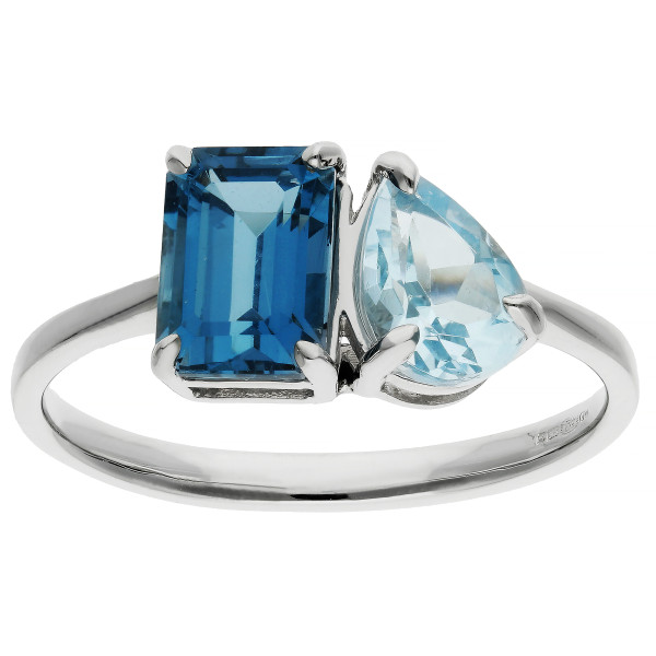 9ct White Gold Topaz Cocktail Ring