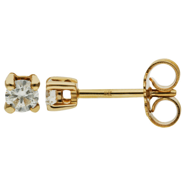 9ct Yellow Gold 0.20ct Diamond Earrings