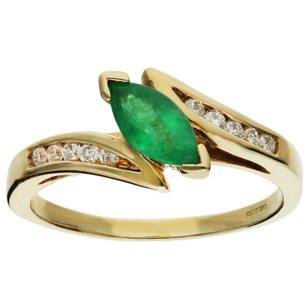 9ct Gold 0.50ct Emerald Cocktail Ring