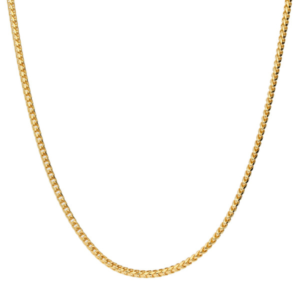 9ct Yellow Gold 1.35mm Filed Franco Chain 