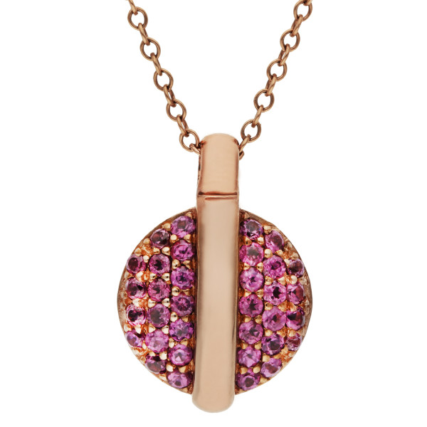 9ct Rose Gold Garnet Pendant