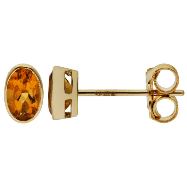 9ct Yellow Gold 0.35ct Citrine Earrings 