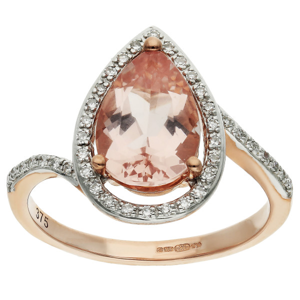 9ct Rose Gold Morganite Cocktail Ring