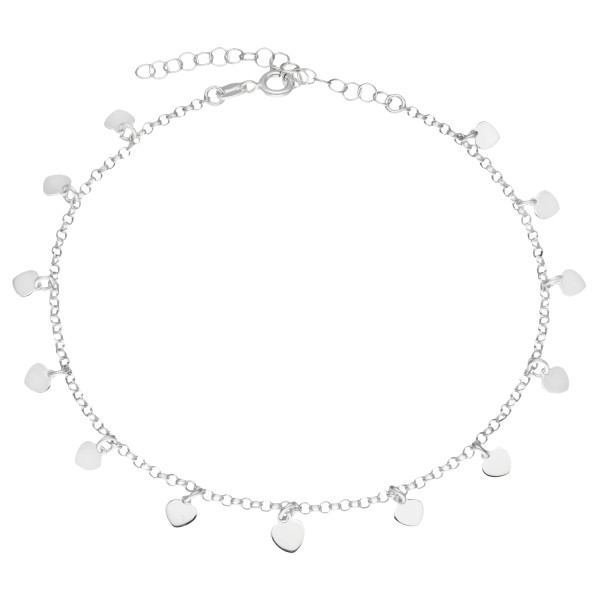 Sterling Silver Heart Anklet