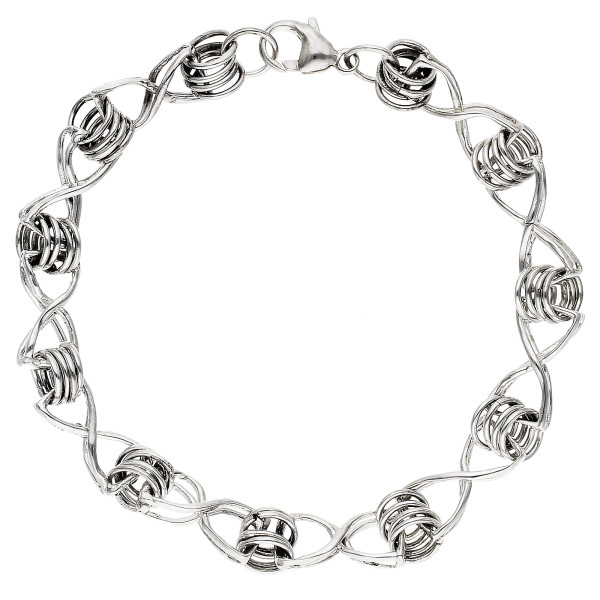 Women's 9ct White Gold Handmade Bracelet