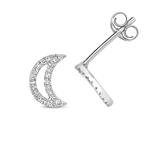 9ct White Gold 0.07ct Diamond Stud Earrings