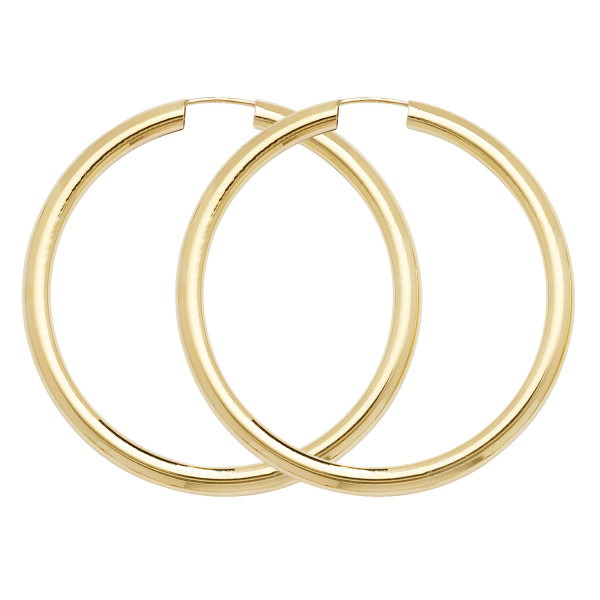 9ct Gold Sleeper Hoop Earrings
