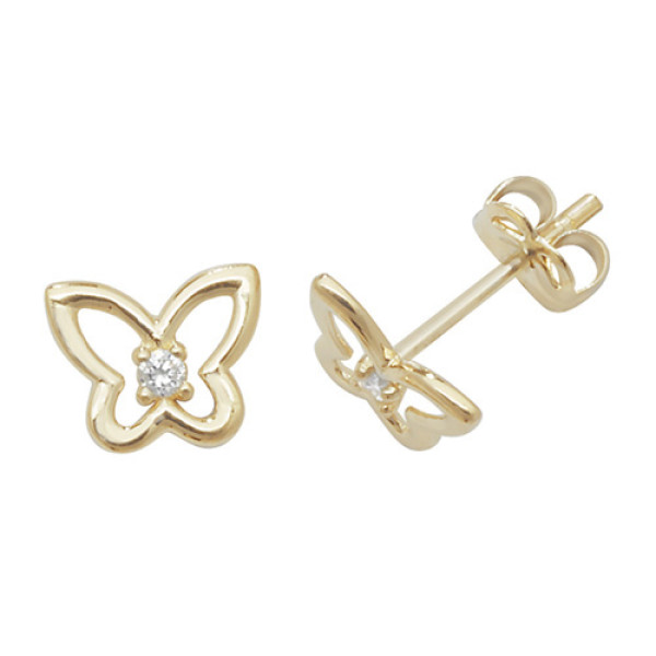 9ct Gold Cubic Zirconia Stud Earrings