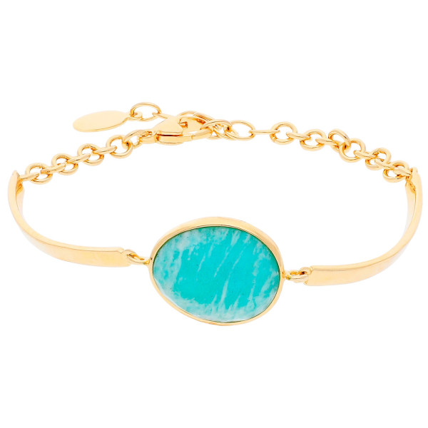 Sterling Silver & Gold Vermeil Amazonite Bracelet