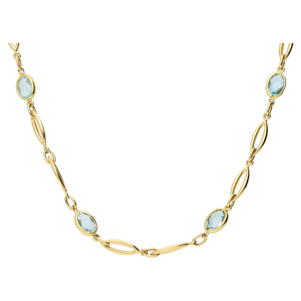 9ct Yellow Gold Topaz Fancy Necklace