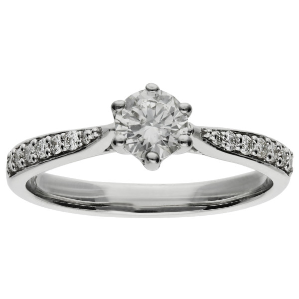 9ct White Gold 0.59ct Diamond Solitaire Ring