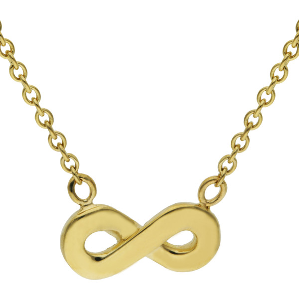 9ct Yellow Gold Infinity Necklace