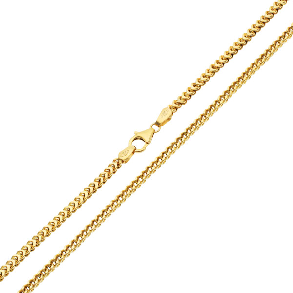 9ct Yellow Gold 2.8mm Square Franco Chain