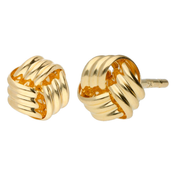 9ct Yellow Gold Knot Stud Earrings