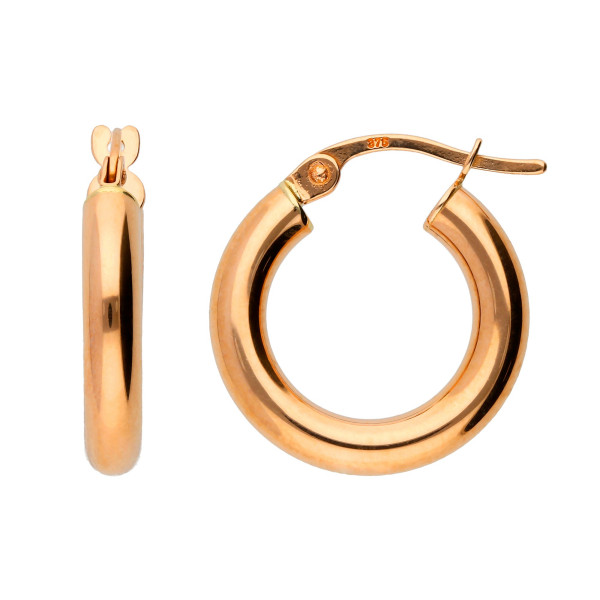 9ct White Gold Small Hoop Earrings