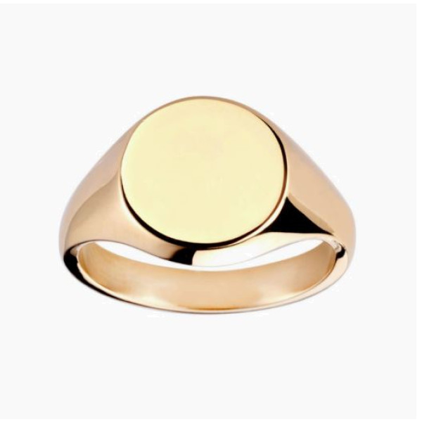 9ct Gold Round Signet Ring
