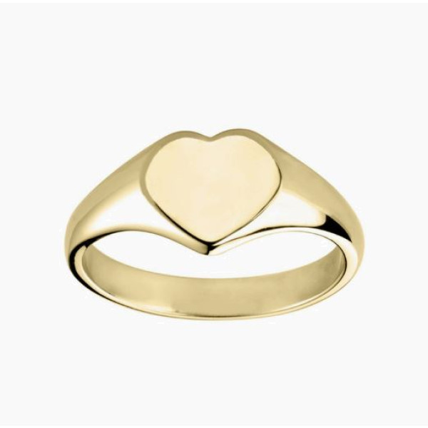 9ct Gold Heart Signet Ring