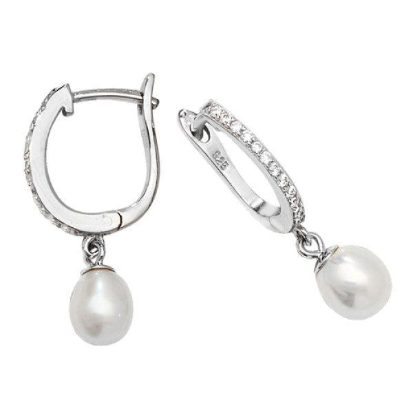 Sterling Silver Pearl Drop Earrings