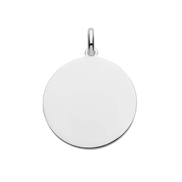 22mm Sterling Silver Disc Pendant