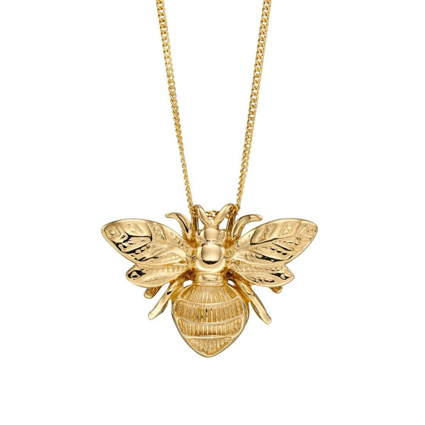 9ct Yellow Gold Bee Pendant 
