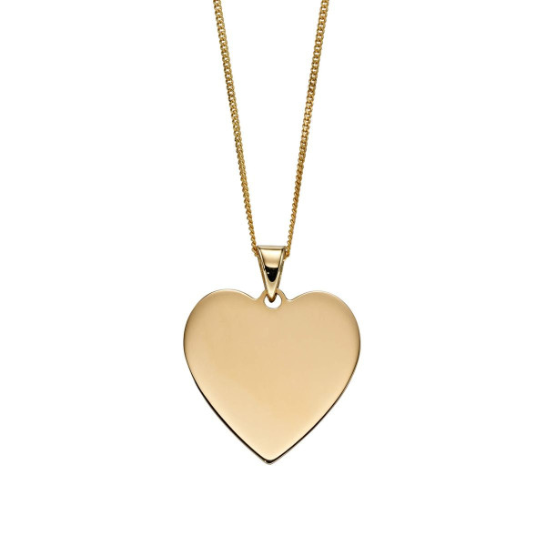 9ct Yellow Gold Heart Pendant 