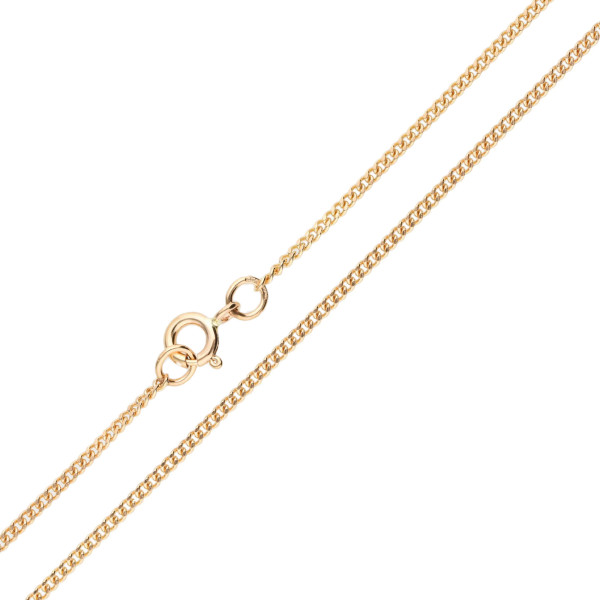 1.59mm Faceted 9ct Rose Gold Curb Chain