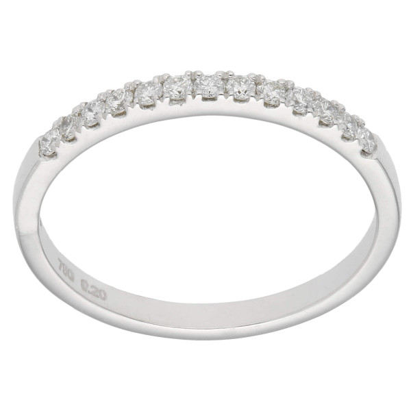 18ct White Gold Half Eternity Ring-N