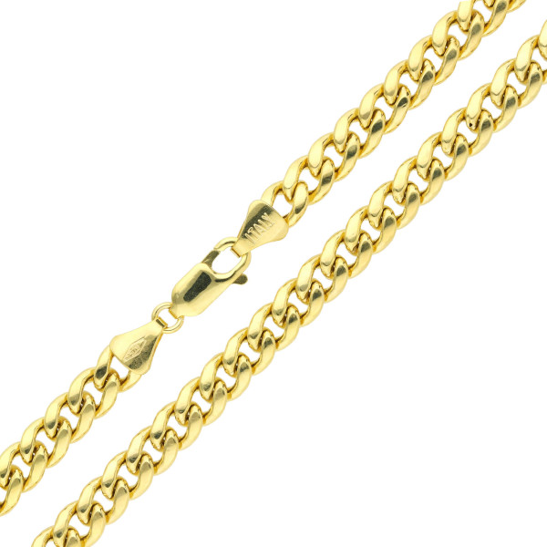 5mm Hollow 9ct Yellow Gold Curb Chain 