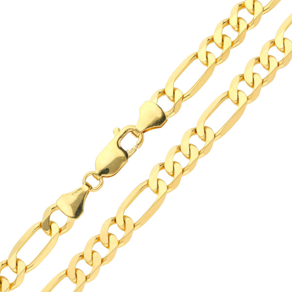 6.5mm 9ct Yellow Gold Figaro Curb Chain 