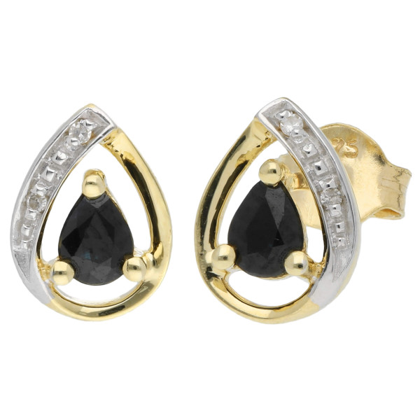 9ct Gold 0.33ct Sapphire Stud Earrings