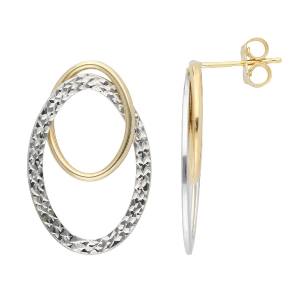 9ct White Gold Drop Earrings