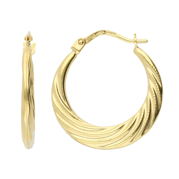 9ct Yellow Gold Hoop Earrings