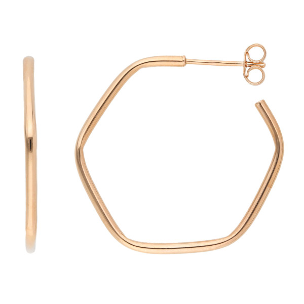 9ct Rose Gold Hoop Earrings