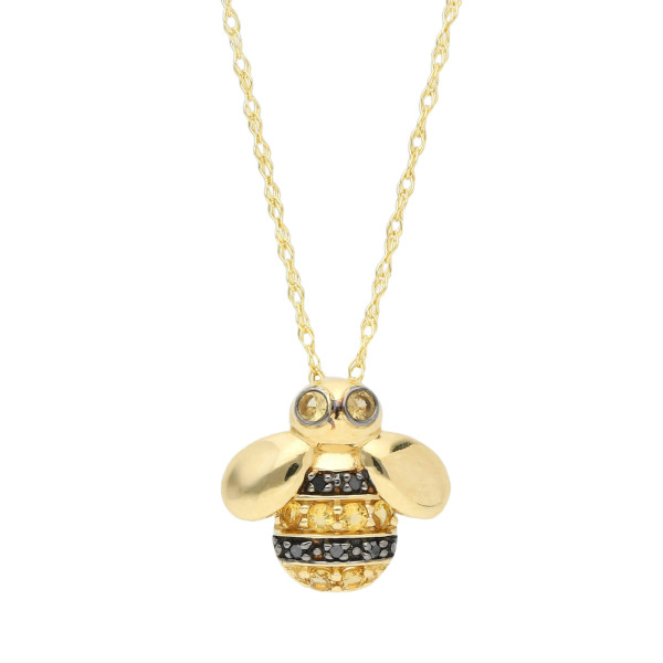 9ct Yellow Gold Bee Pendant
