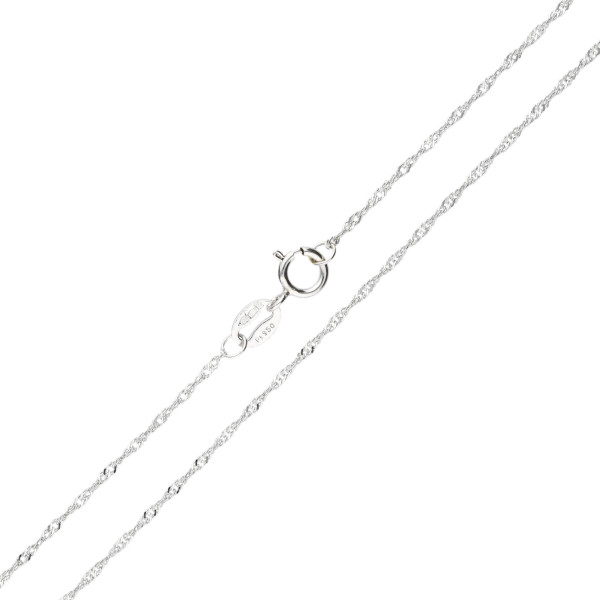 1.40mm Platinum Fine Twisted Curb Chain 