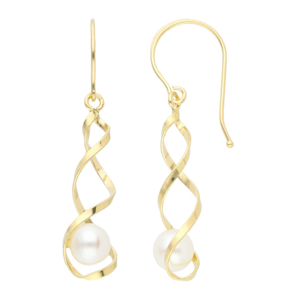 9ct Gold Pearl Drop Earrings