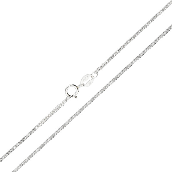 1.0mm Platinum Spiga Chain