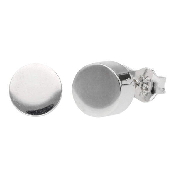 9ct White Gold Stud Earrings