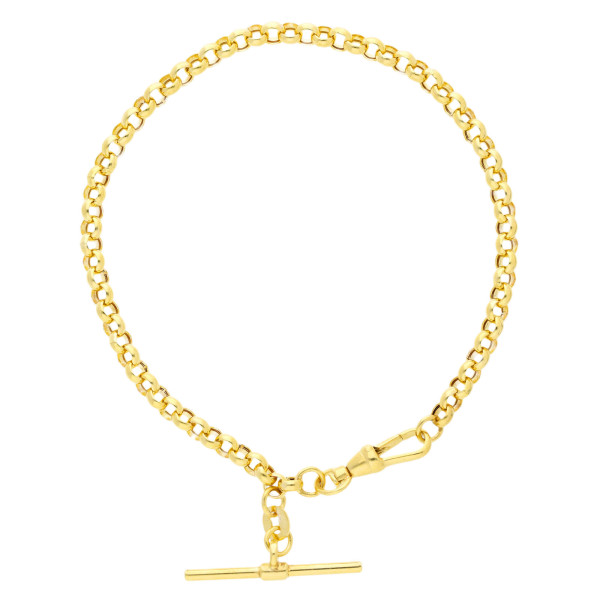 9ct Yellow Gold Belcher Chain Bracelet