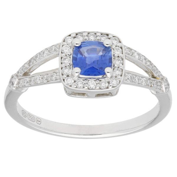 18ct White Gold 0.50ct Sapphire Cocktail Ring