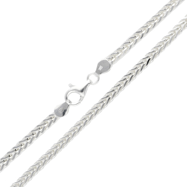 Men's Sterling Silver Heavyweight Foxtail 3.58mm 20" Chain Necklace