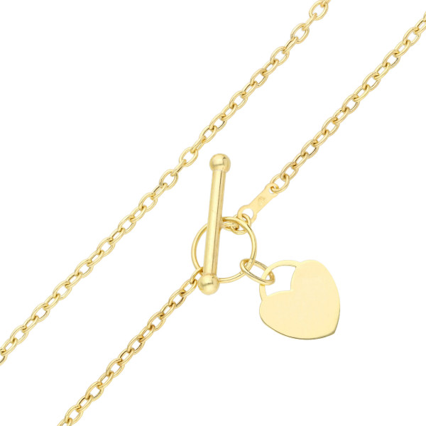 9ct Yellow Gold Heart Necklace