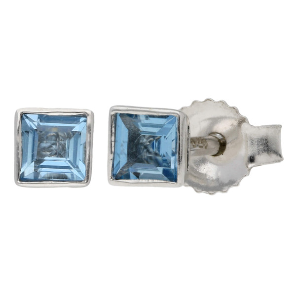 9ct White Gold 0.30ct Aquamarine Stud Earrings