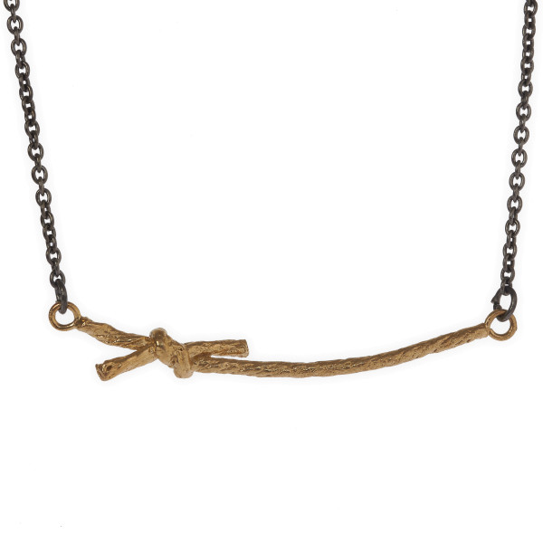 18ct Gold & Black Rhodium Plated Sterling Silver Necklace