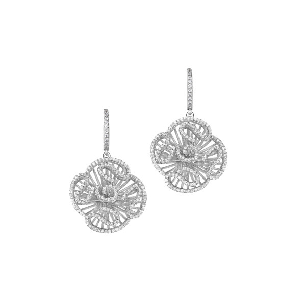 Sterling Silver Cubic Zirconia Drop Earrings