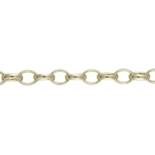 9ct Yellow Gold 5.84mm Oval Belcher Bracelet