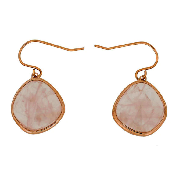 Sterling Silver Rose Quartz Drop Earrings
