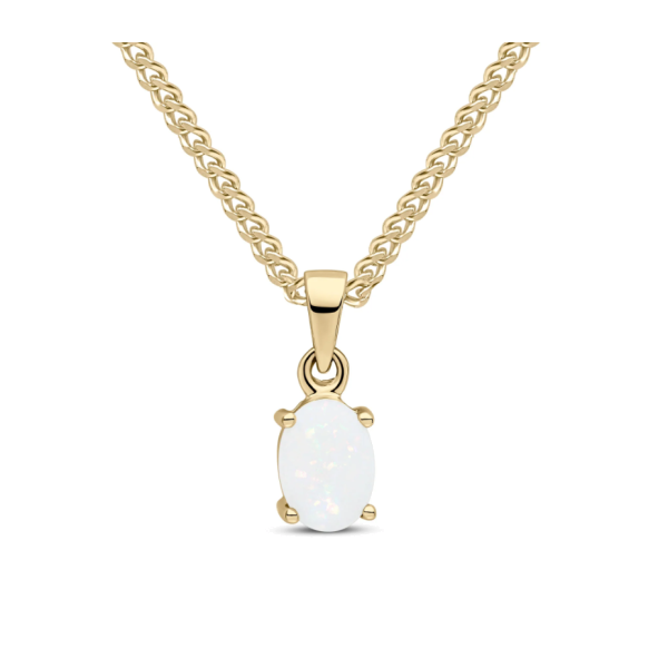 9ct Yellow Gold 0.42ct Opal Pendant 